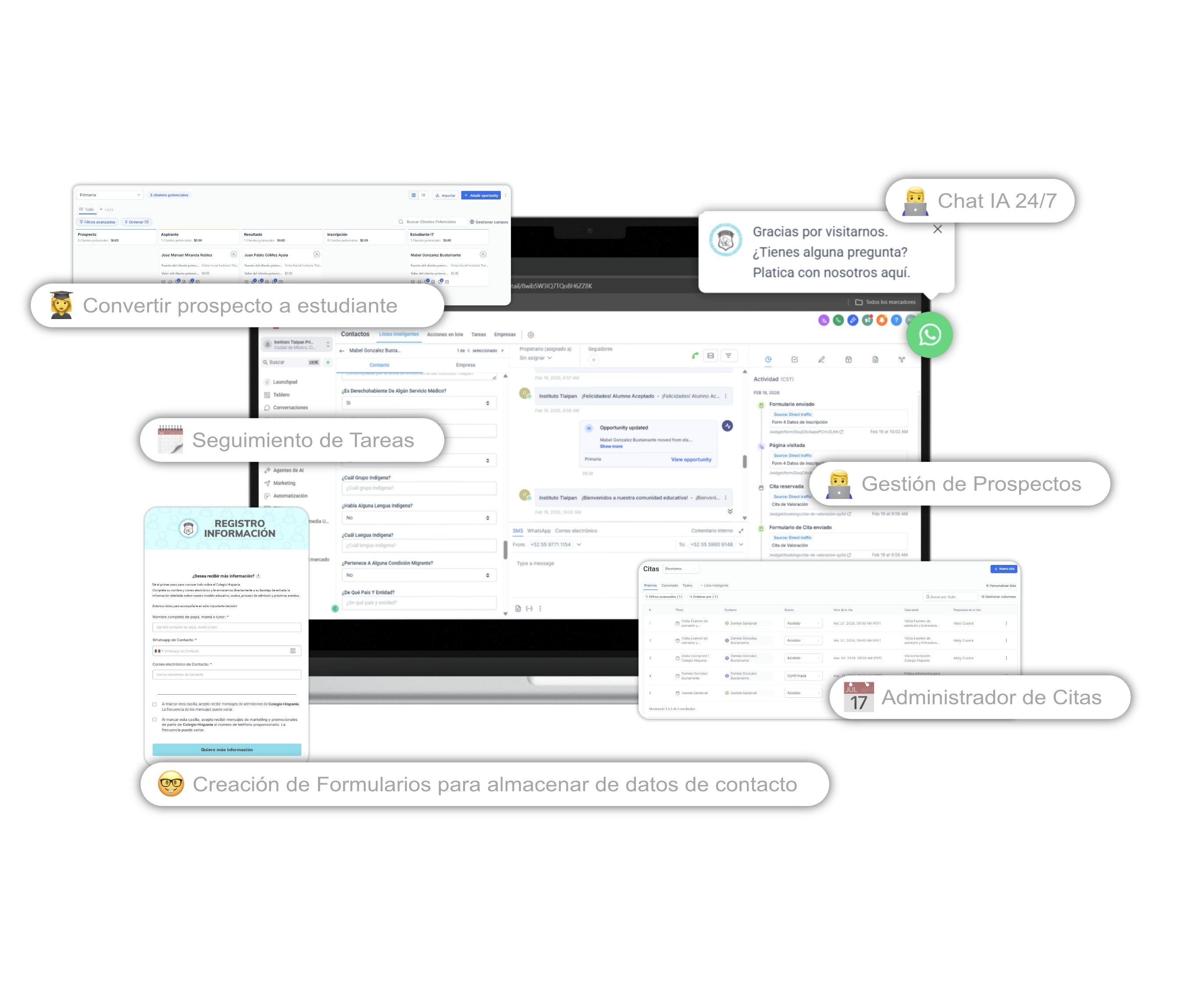 CRM de Campus Móvil para escuelas